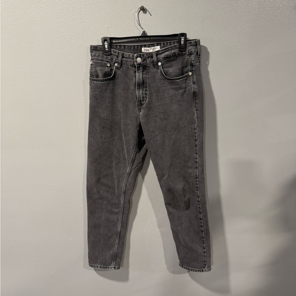 Zara Women’s Faded Black Jeans • Size 30